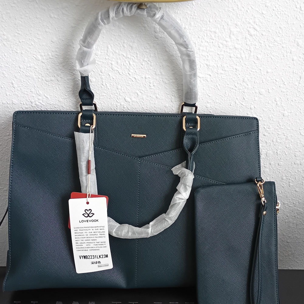 Lovevook Women's Blue Handbag and Wallet Set